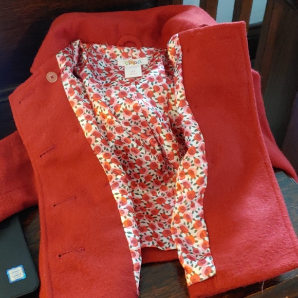 ***SOLD *** Circo Girls Double Breasted Red Coat - Picture 9 of 10